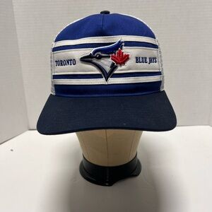 Men's '47 Royal Toronto Blue Jays Gridiron Super Stripe Relaxed Trucker Hat